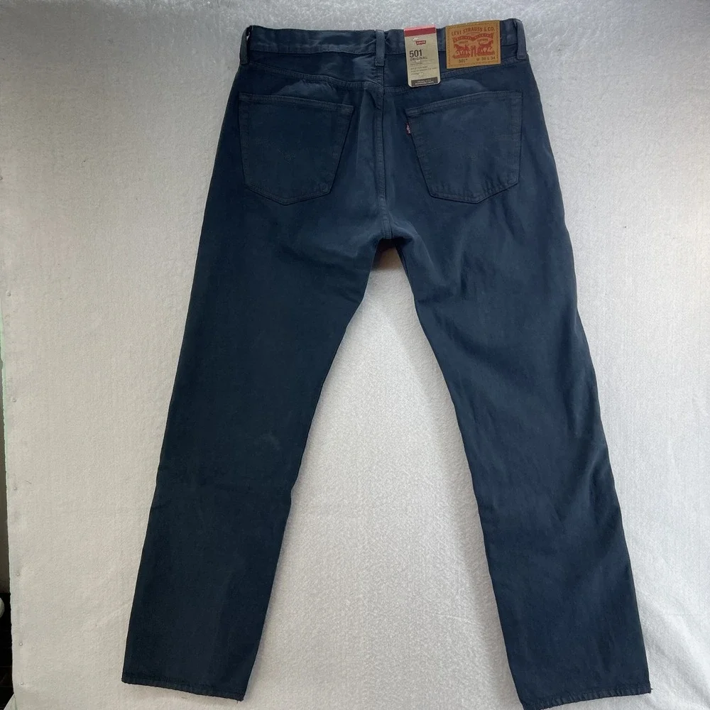 Levis 501 Jeans Mens 36x34 Blue Original Fit Straight Denim Casual 90s Skater